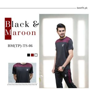 Black & Maroon (TP) DriFit Tracksuit - BM(TP)-TP-06-5 Black & Maroon (TP) DriFit Tracksuit - BM(TP)-TP-06-Highlights