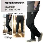 Black Men's Premium Dri-FIT Stretch Trouser BK-LYTR-01 - 4