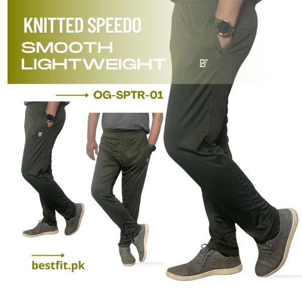 Olive Green Men's Dri-Fit Speedo Trousers OG-SPTR-01 - 5 Olive Green Men's Dri-Fit Speedo Trousers OG-SPTR-01 - 5